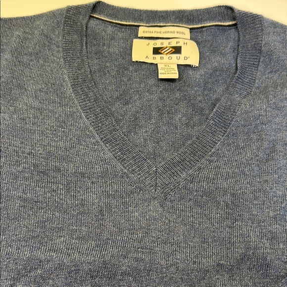 Joseph Abboud Other - Joseph Abboud Heather Blue V-Neck Sweater
